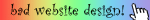 bad website design button